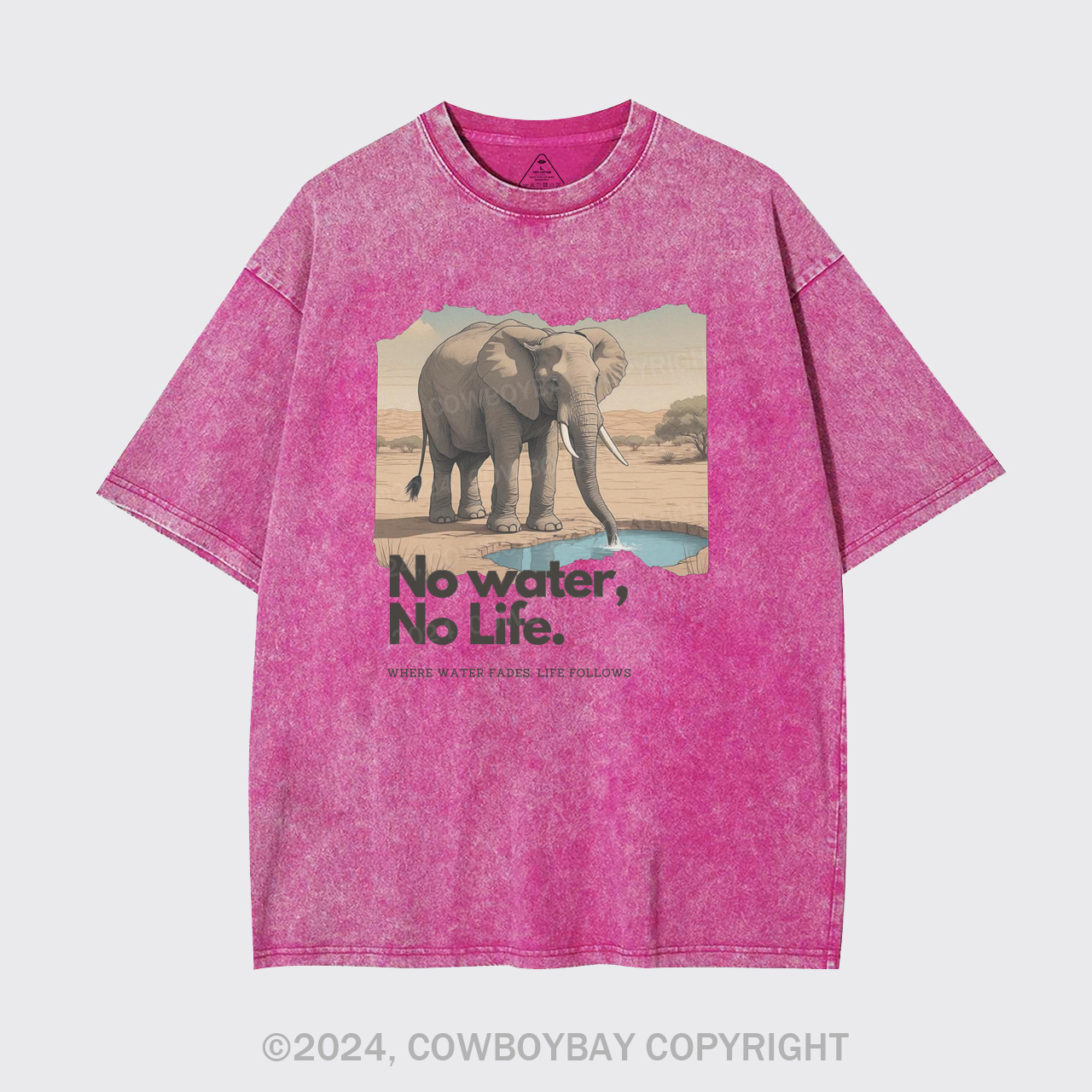 Elephant And Climate Change Protest Garment-dye Tees