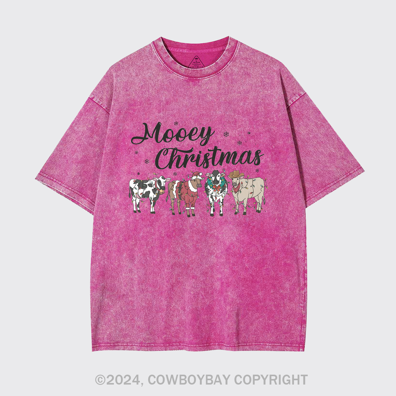 Cow Christmas Garment-dye Tees