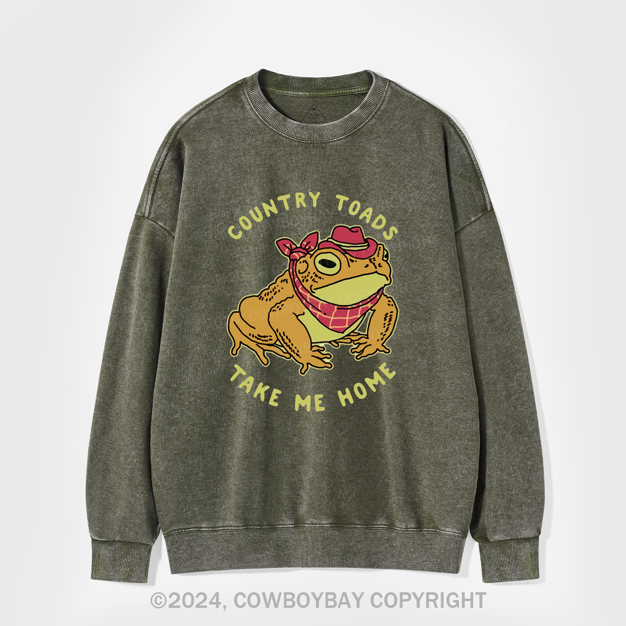 Country Toads Take Me Home Washed Sweatshirts