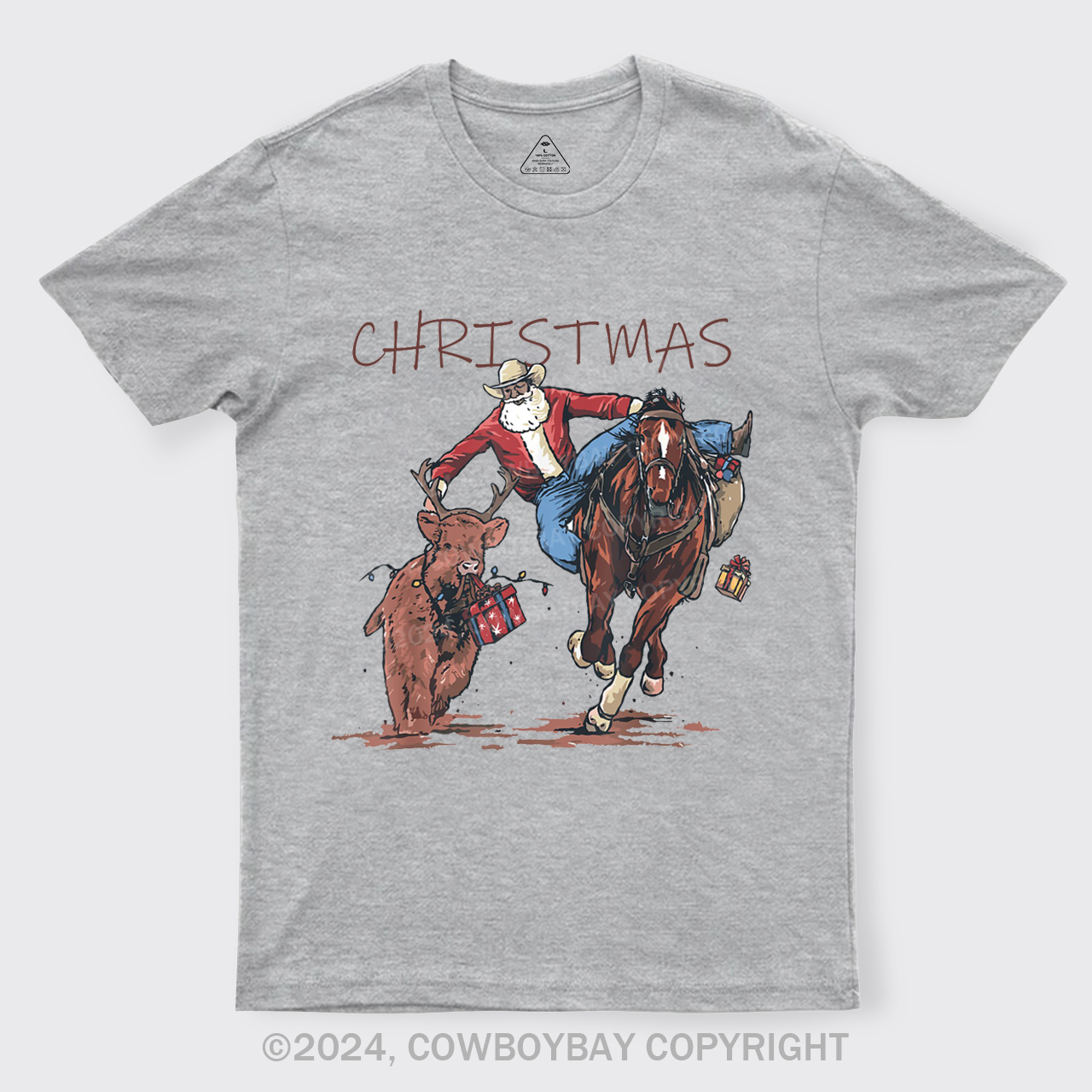 Cowboy Santa Claus Bullfight T-Shirts