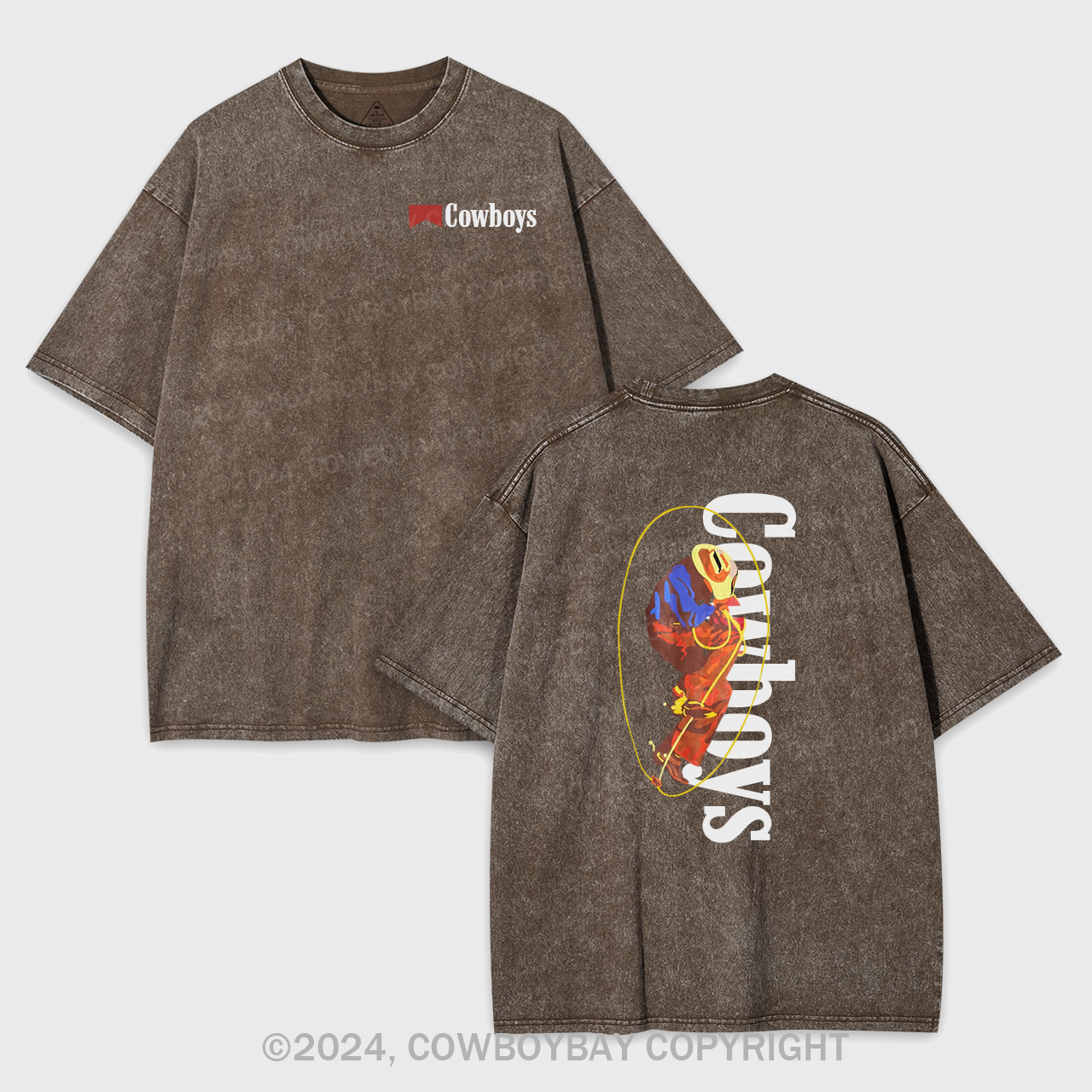 Vintage 1990s Dancing Cowboy Garment-dye Tees