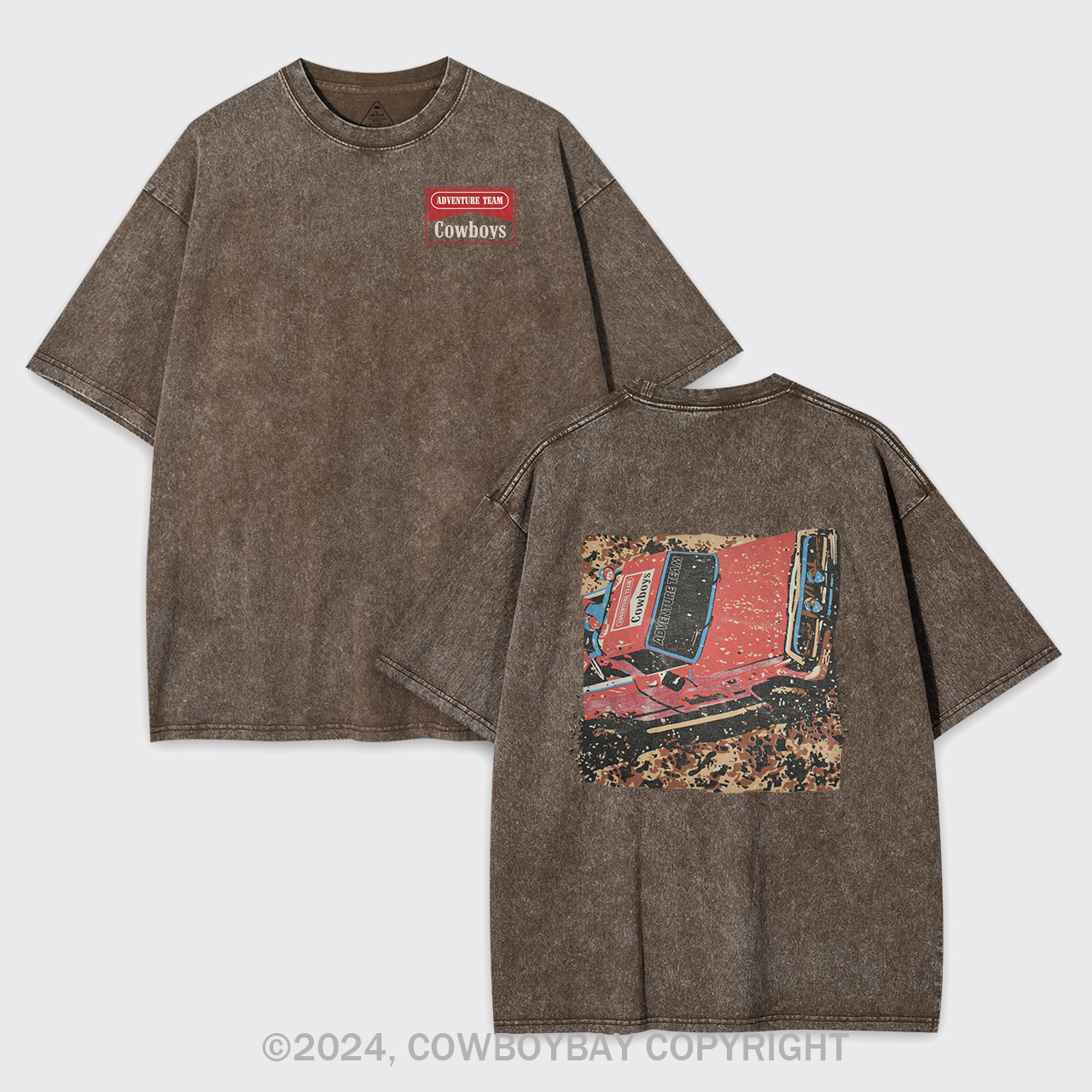 Vintage 1990s Adventure Race Car Garment-dye Tees