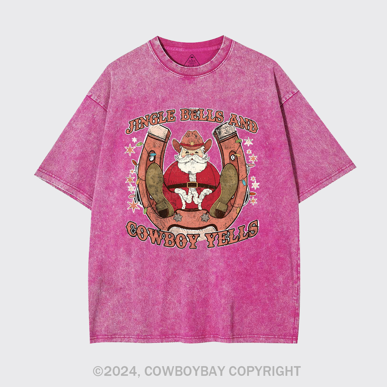 Jingle Bells And Cowboy Yells Garment-dye Tees