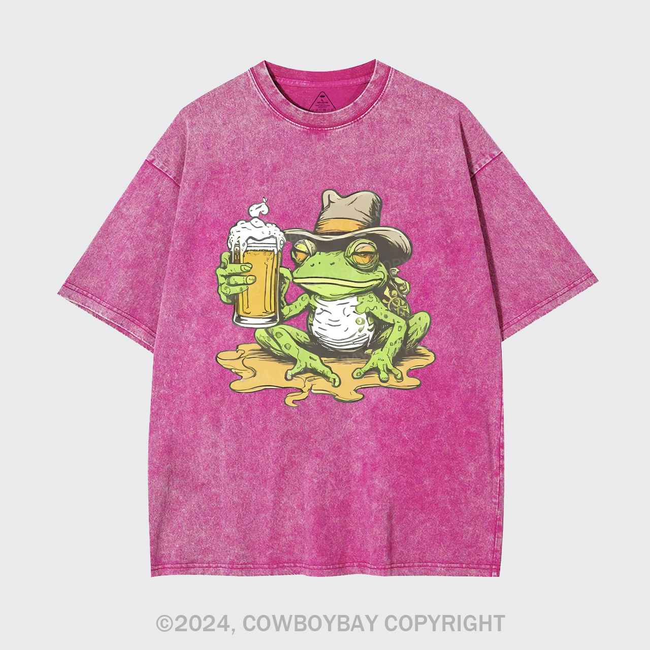Frog And Beer Garment-dye Tees