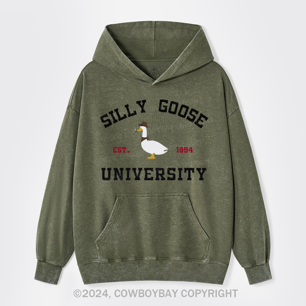 Silly Goose University Garment-Dye Hoodies