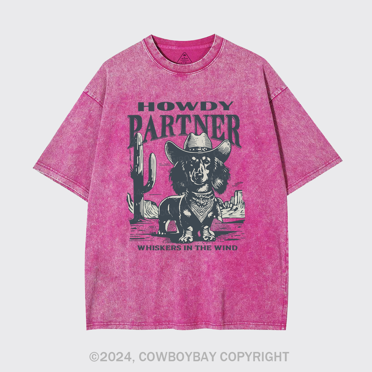 Howdy Partner Cowboy Dog Garment-dye Tees
