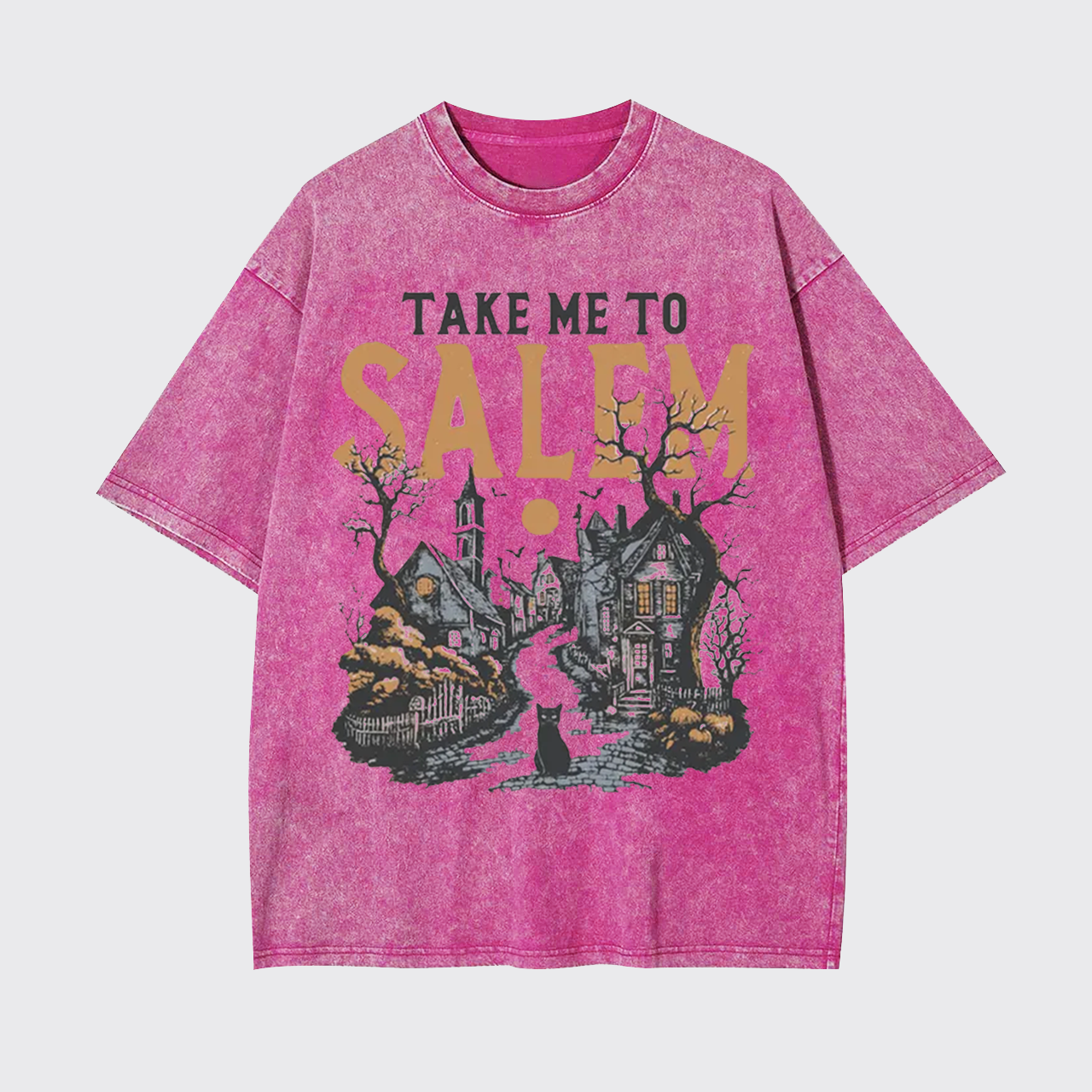 Take Me To Salem Halloween Garment-dye Tees