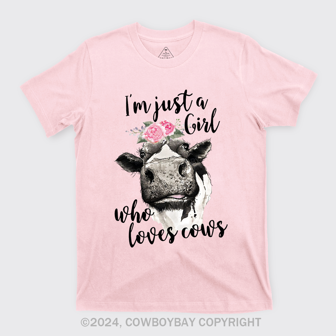 I'm Just A Girl Who Loves Cows Cowboy T-Shirts