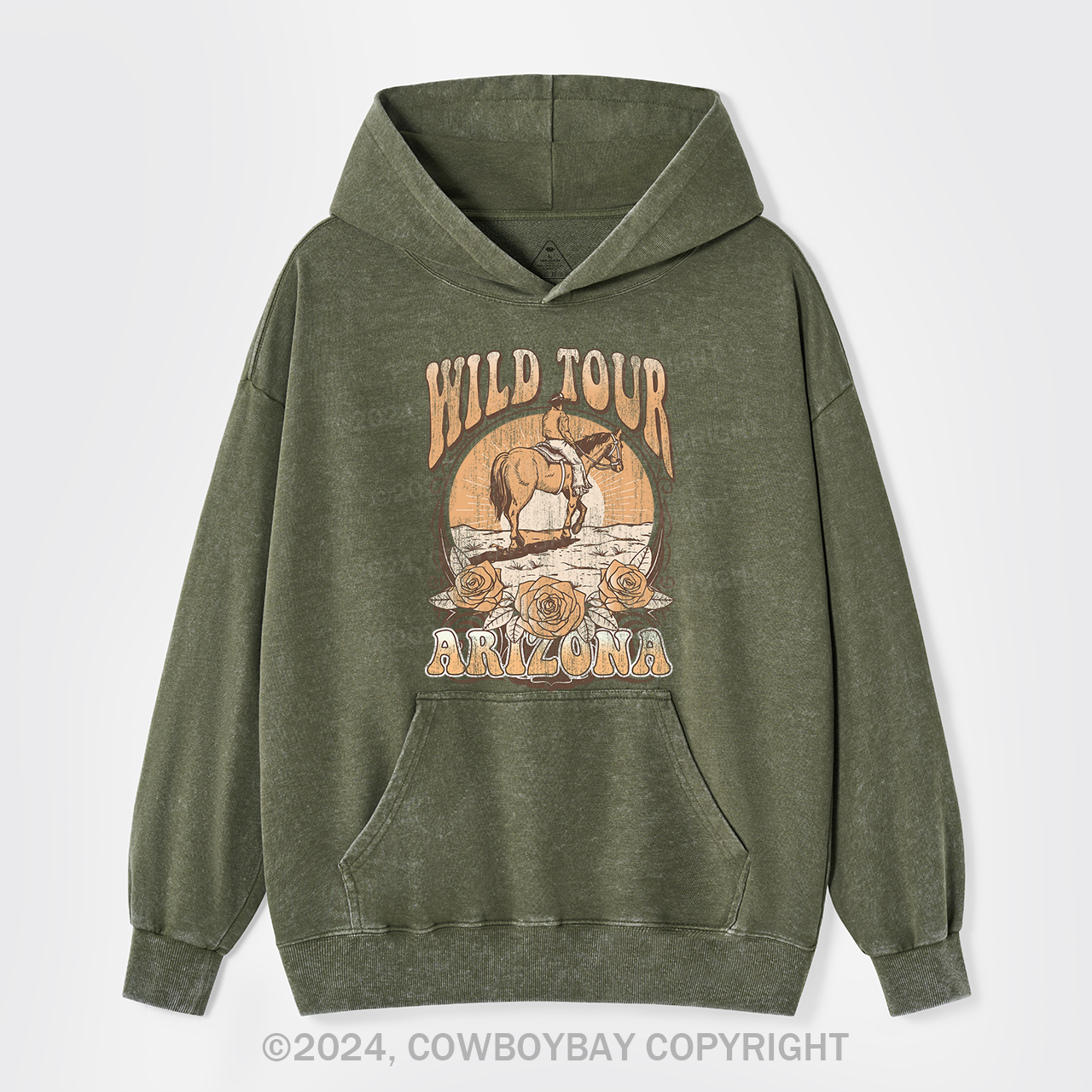 Wild Tour Arizona Cowboy Garment-Dye Hoodies