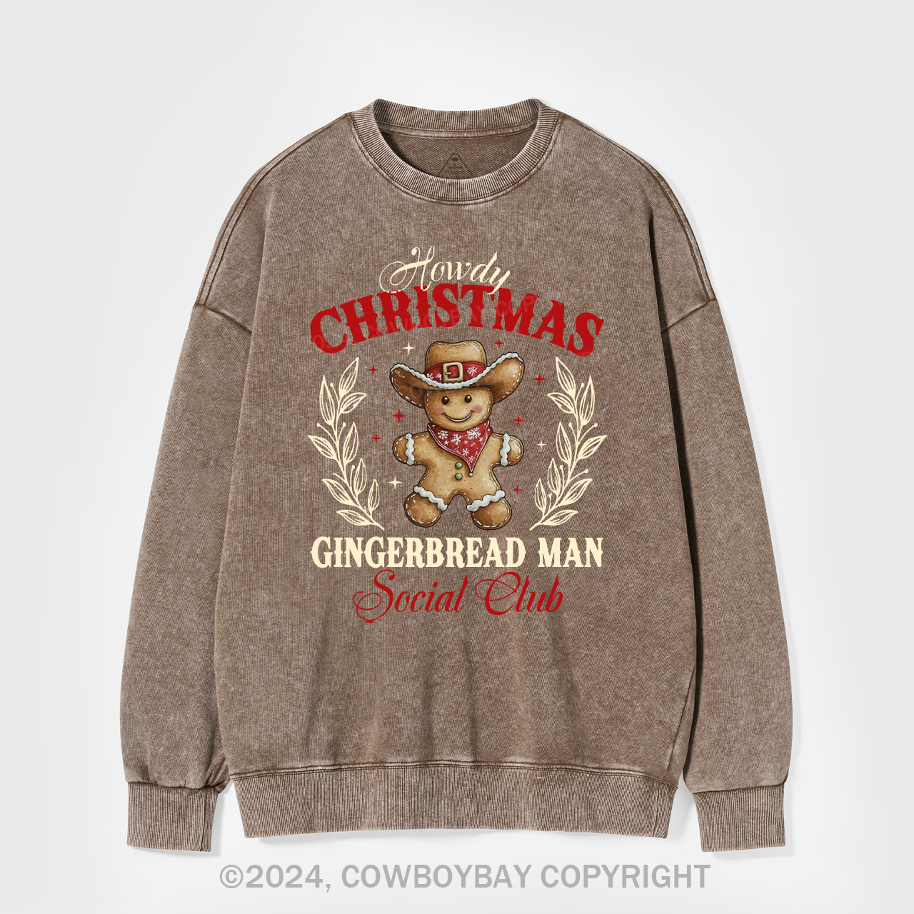 Howdy Christmas Season Washed Sweatshirts