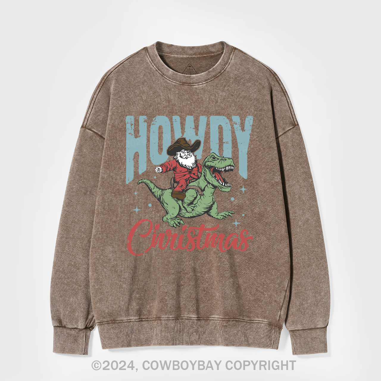 Retro Santa Claus Washed Sweatshirts