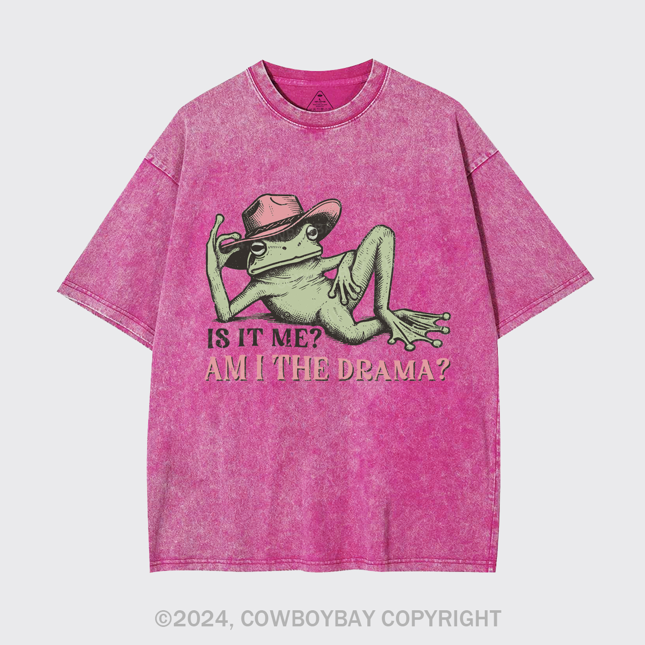 Funny Frog "Am I The Drama?" Garment-dye Tees