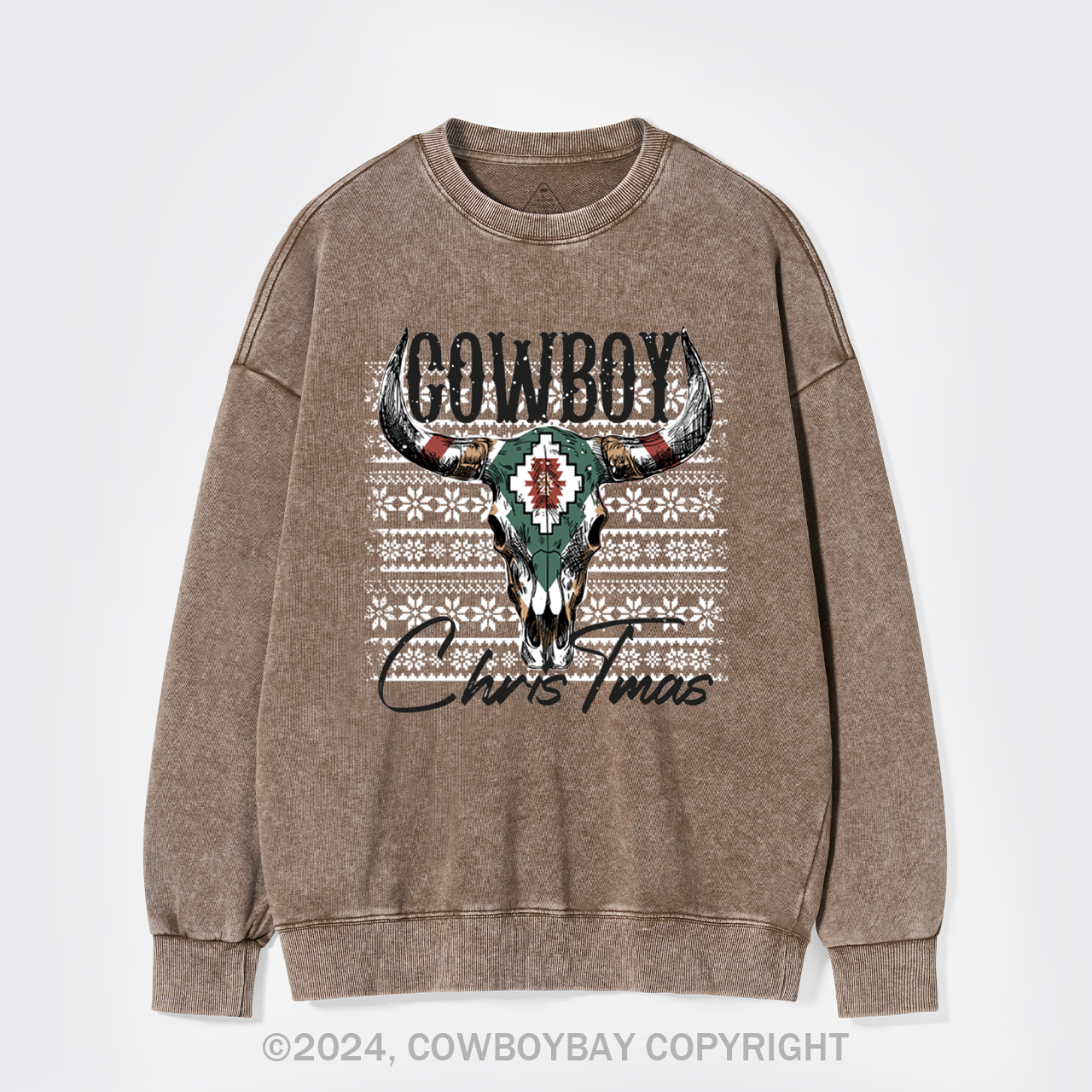Cowboy Christmas Washed Sweatshirts
