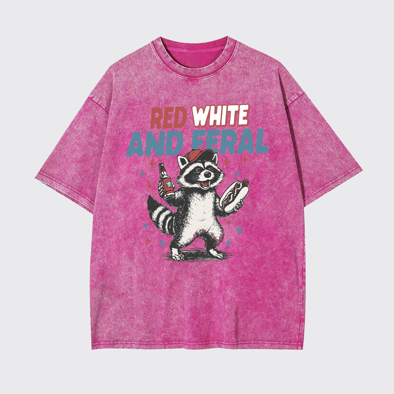 Funny Raccoon-Humorous 4th Of July Garment-dye Tees