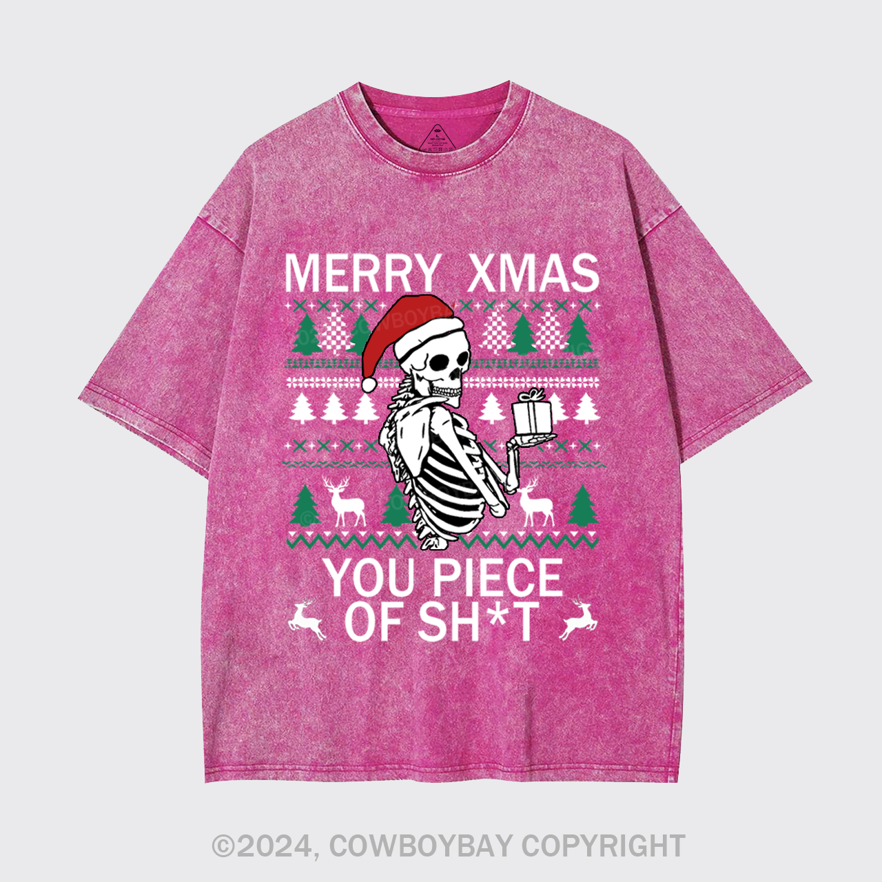 Merry Xmas You Piece Of Sh*t Garment-dye Tees