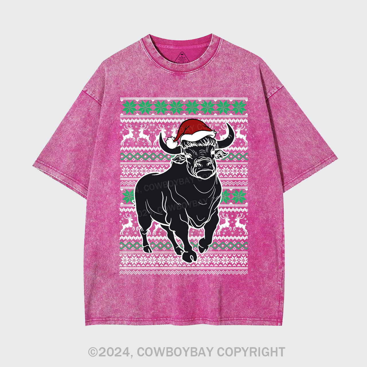 Cow Santa Garment-dye Tees
