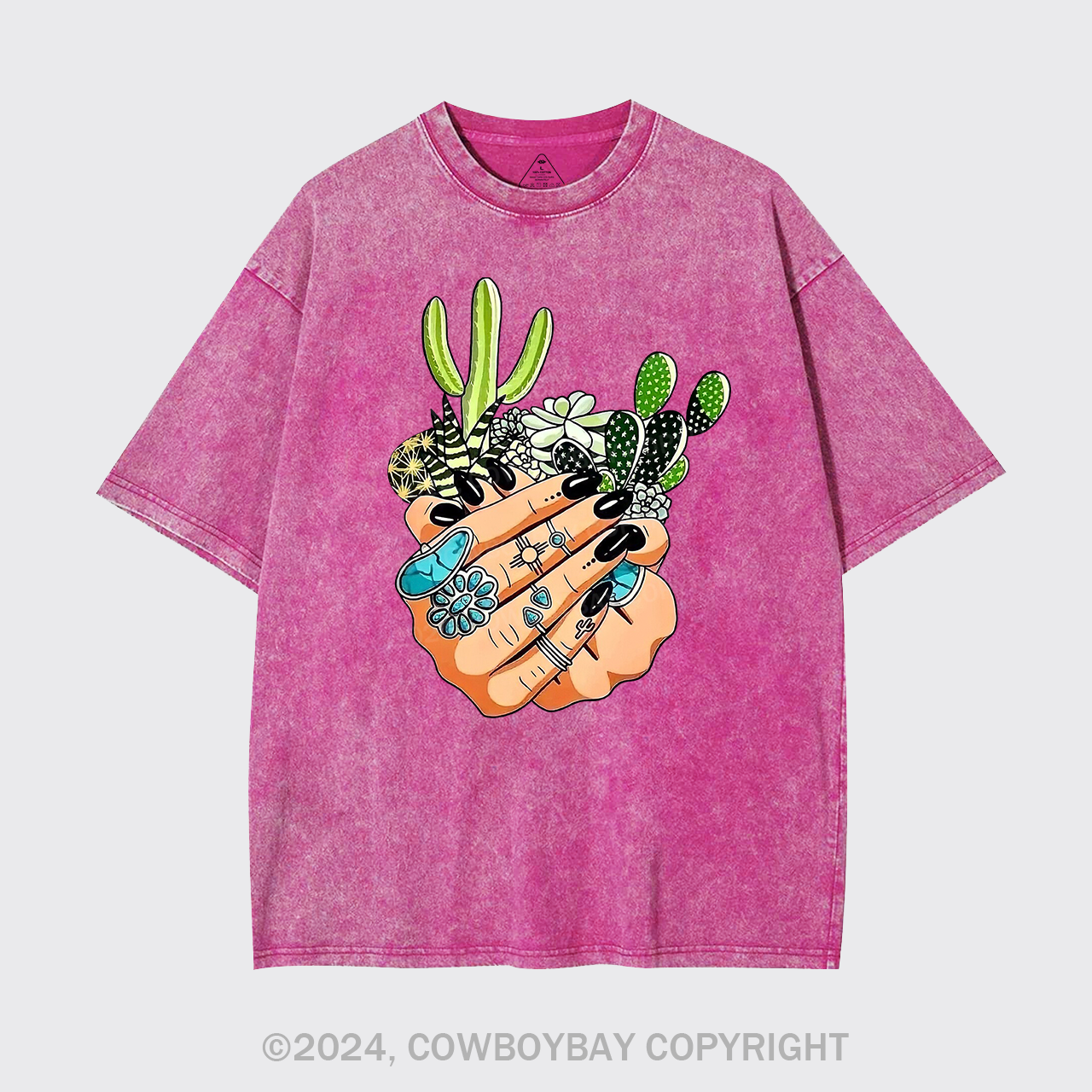 Cactus In My Palm Western Cowboy Garment-dye Tees