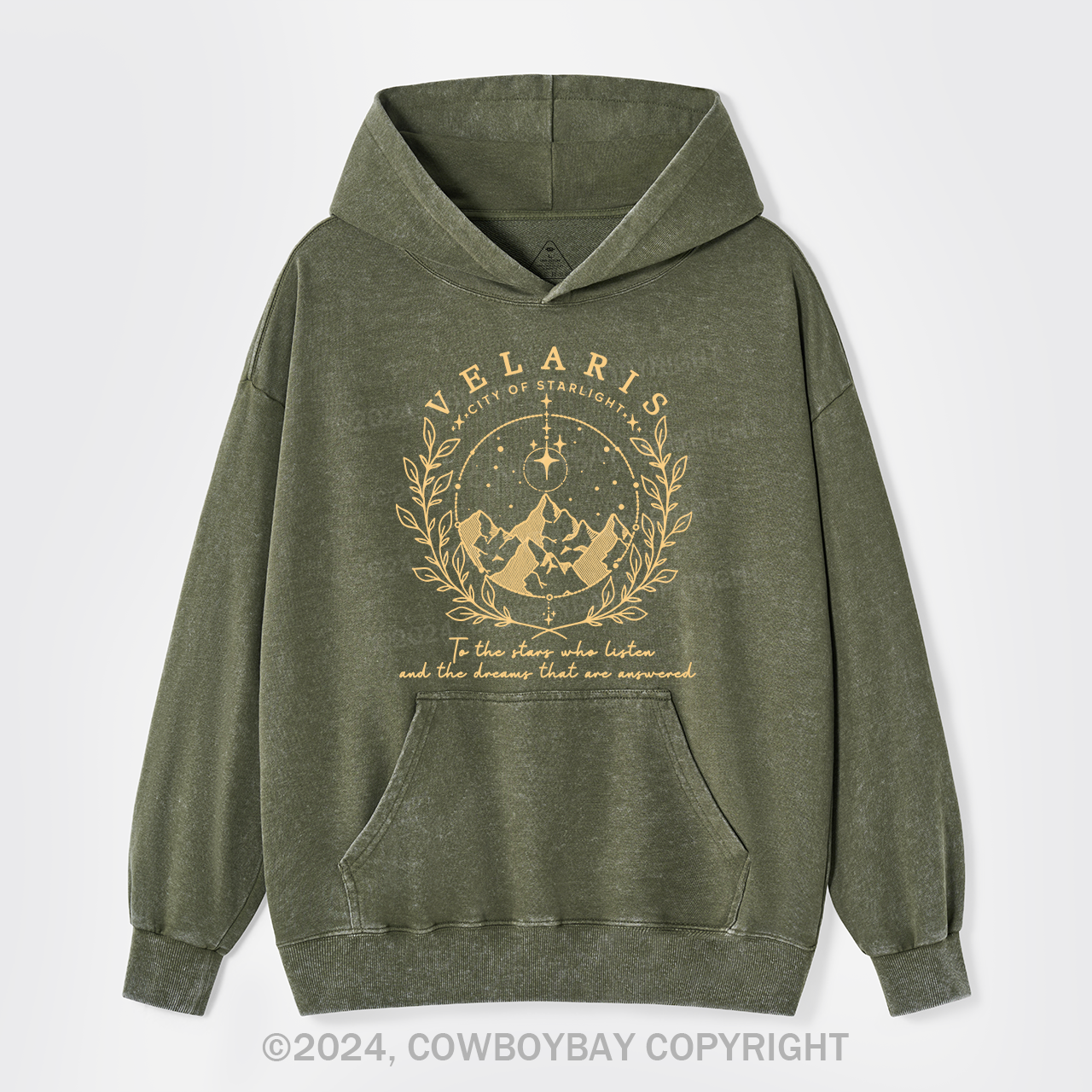 Velaris City Of Starlight Western Cowboy Garment-Dye Hoodies