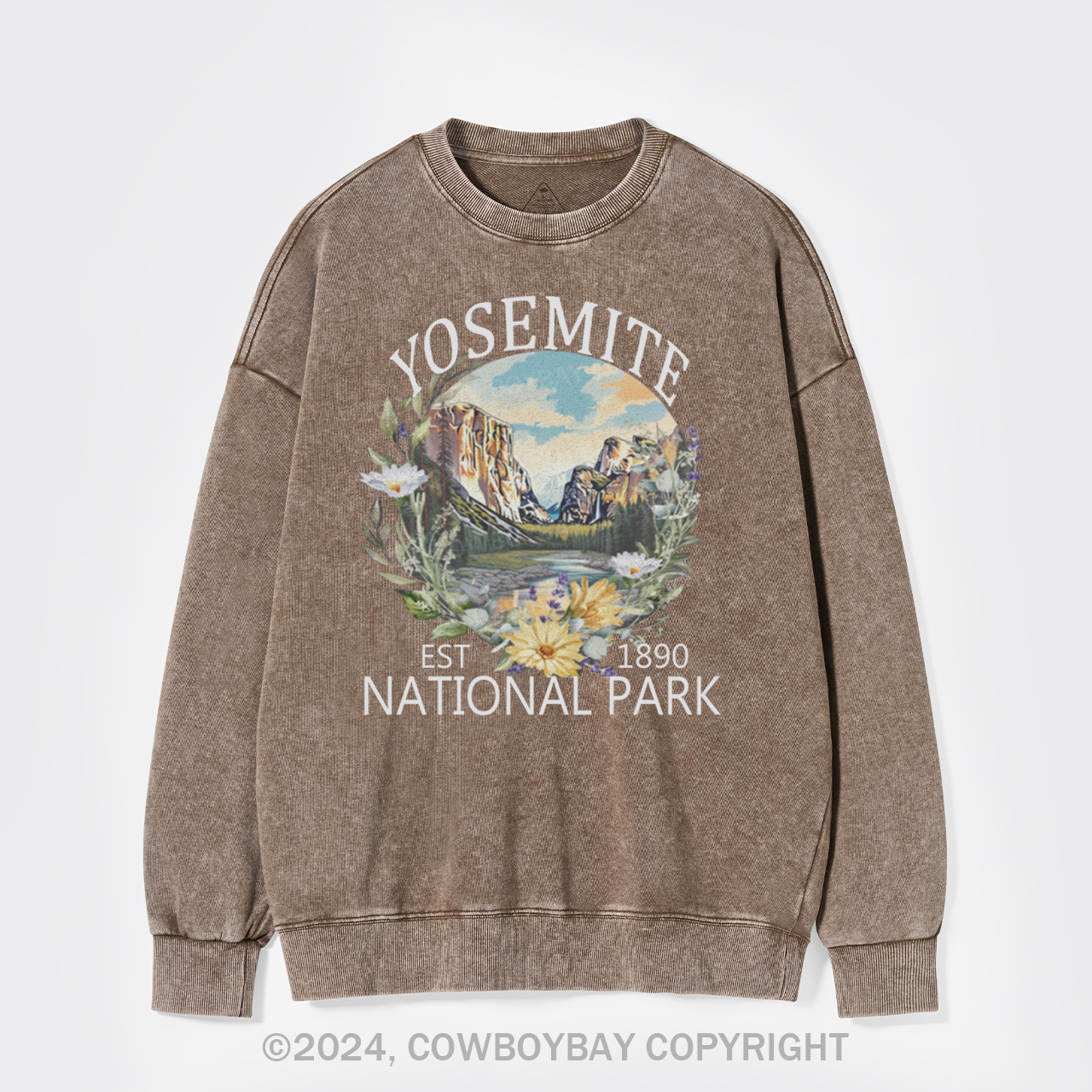 Cute Floral National Park Washed Sweatshirts