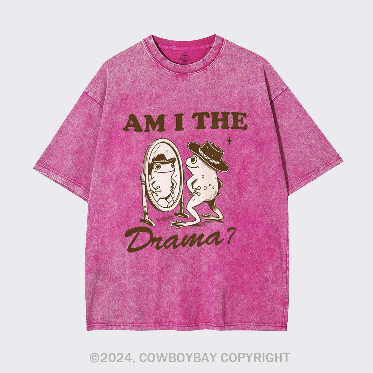 Vintage Retro Funny Frog Garment-dye Tees