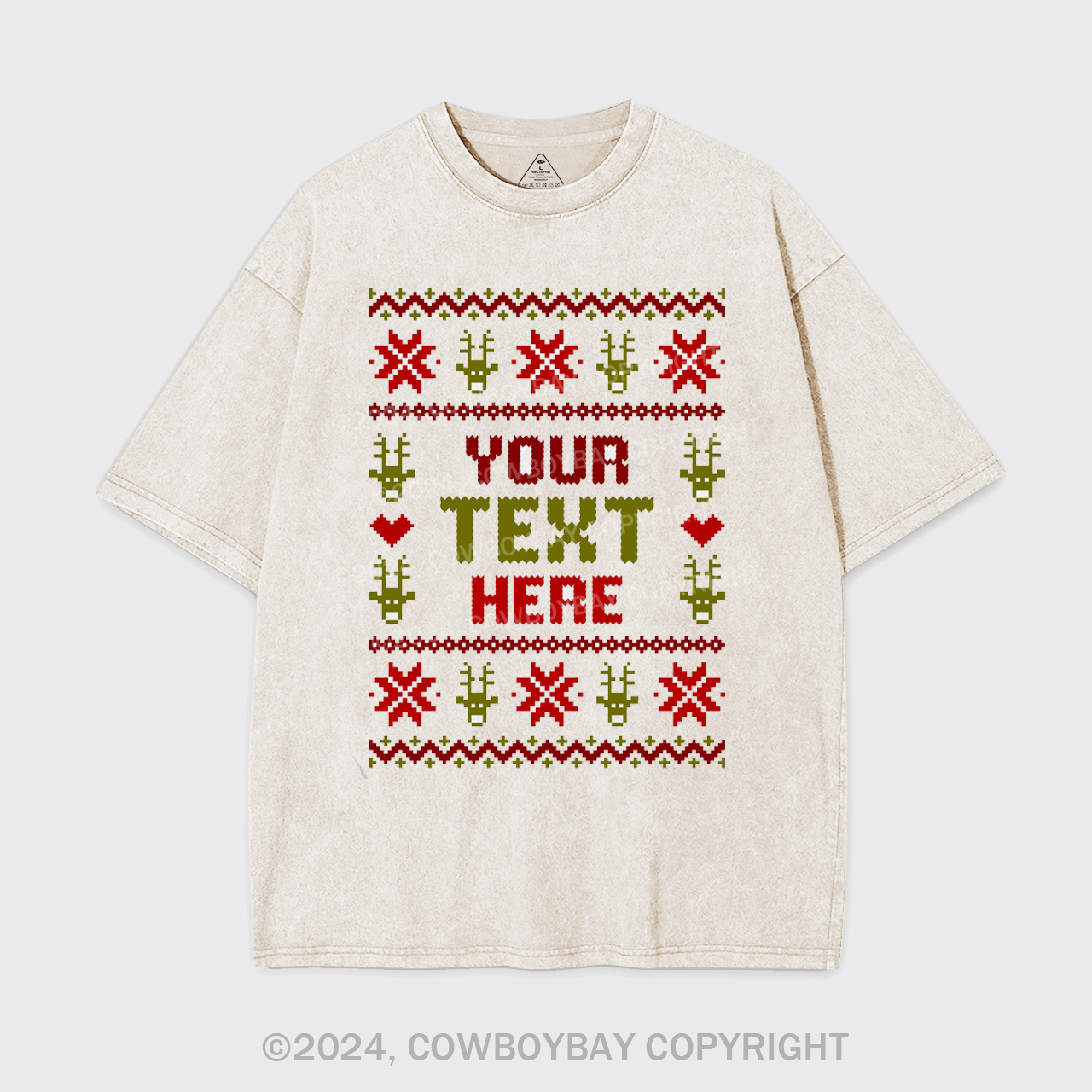 Personalized Name-This Is My Ugly Christmas Garment-dye Tees