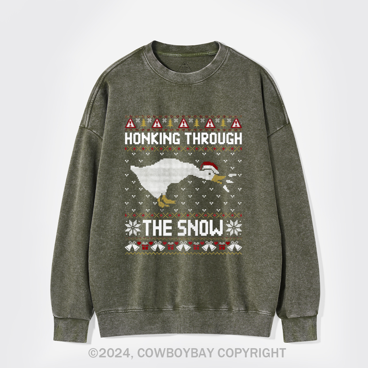 Honking Through The Snow Washed Sweatshirts