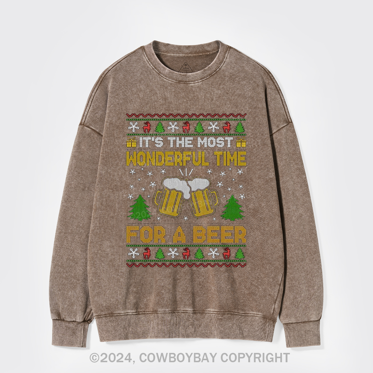It's The Most Wonderful Time For A Beer Washed Sweatshirts