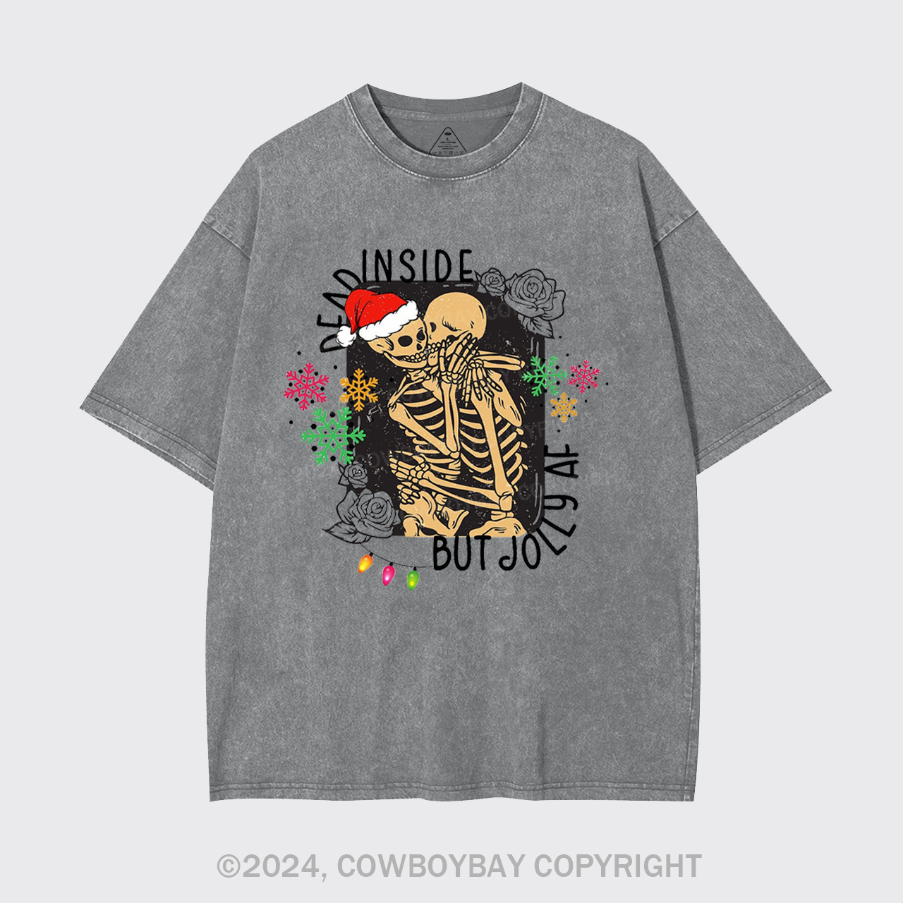 Dead Inside Skeleton Garment-dye Tees