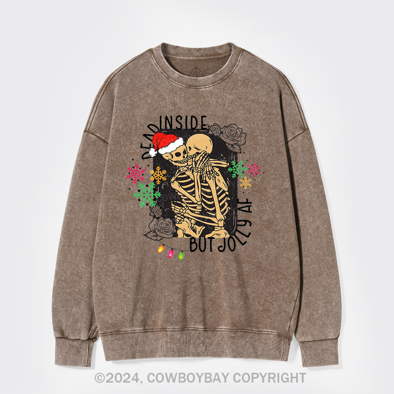 Dead Inside Skeleton Washed Sweatshirts