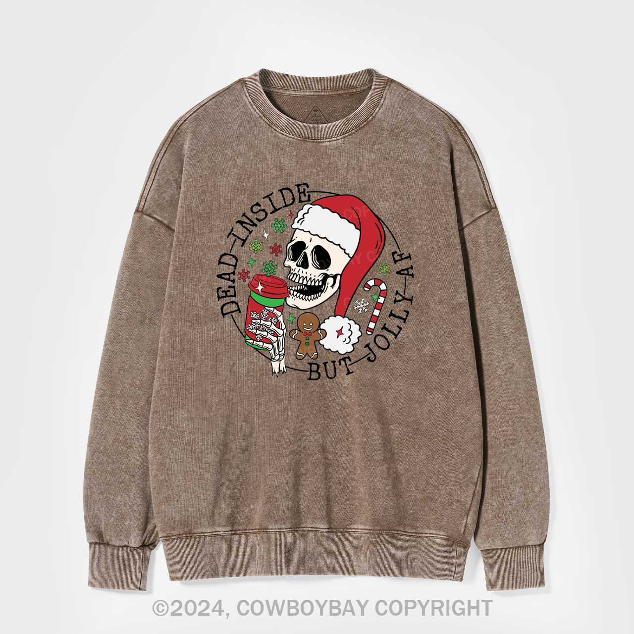 Holiday Spirit, Santa Washed Sweatshirts