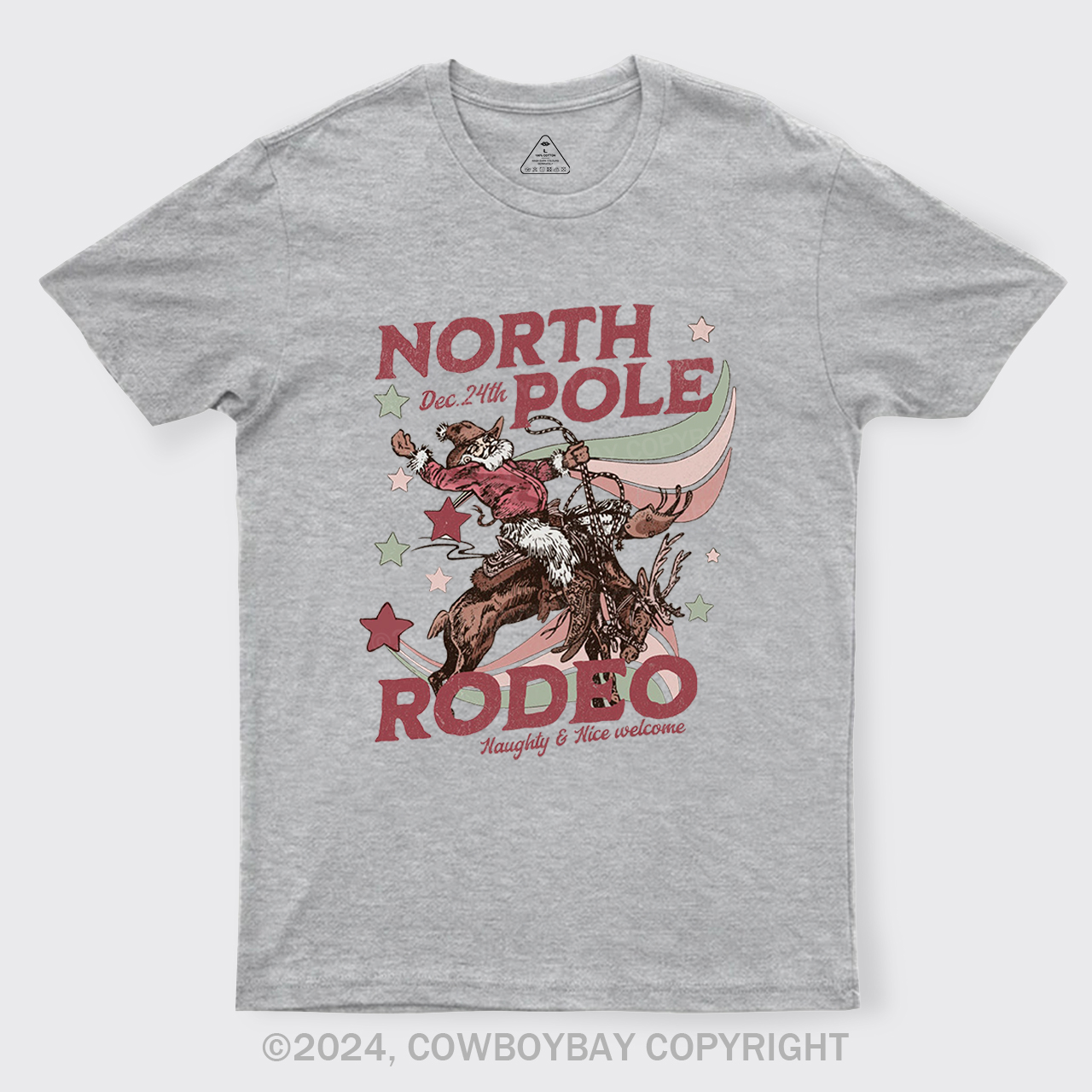North Pole Rodeo Retro Western Christmas T-Shirts