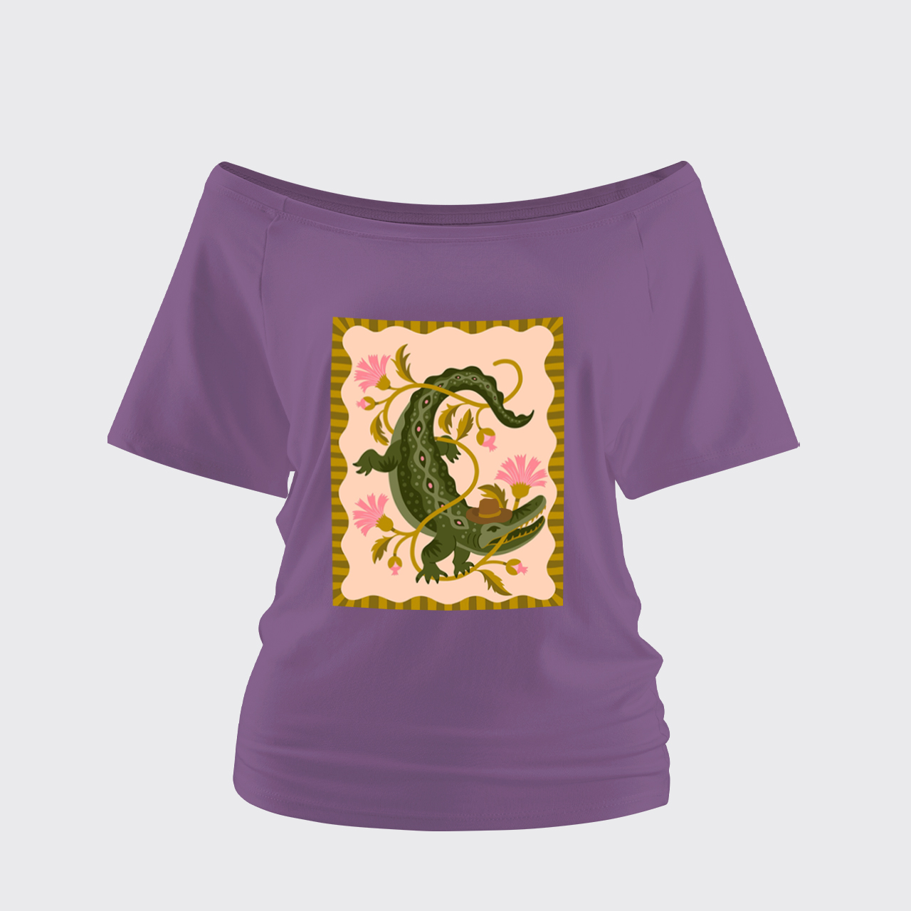 Western Gator Off Shoulder Top