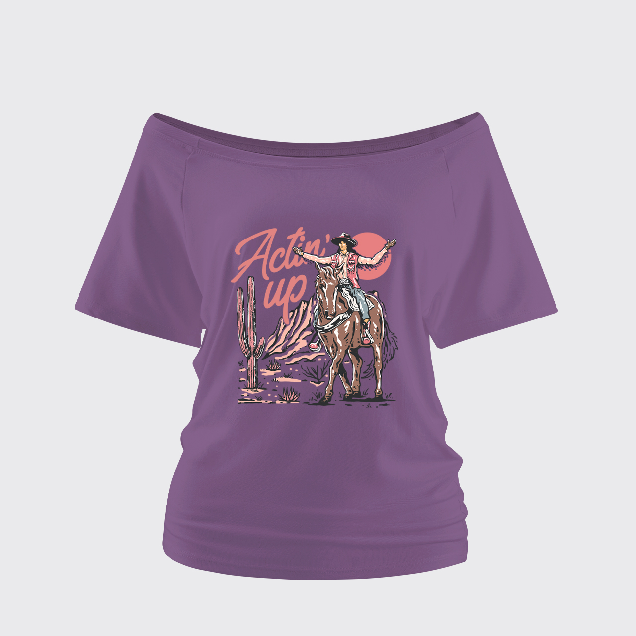 Country Concert Cowgirl Off Shoulder Top