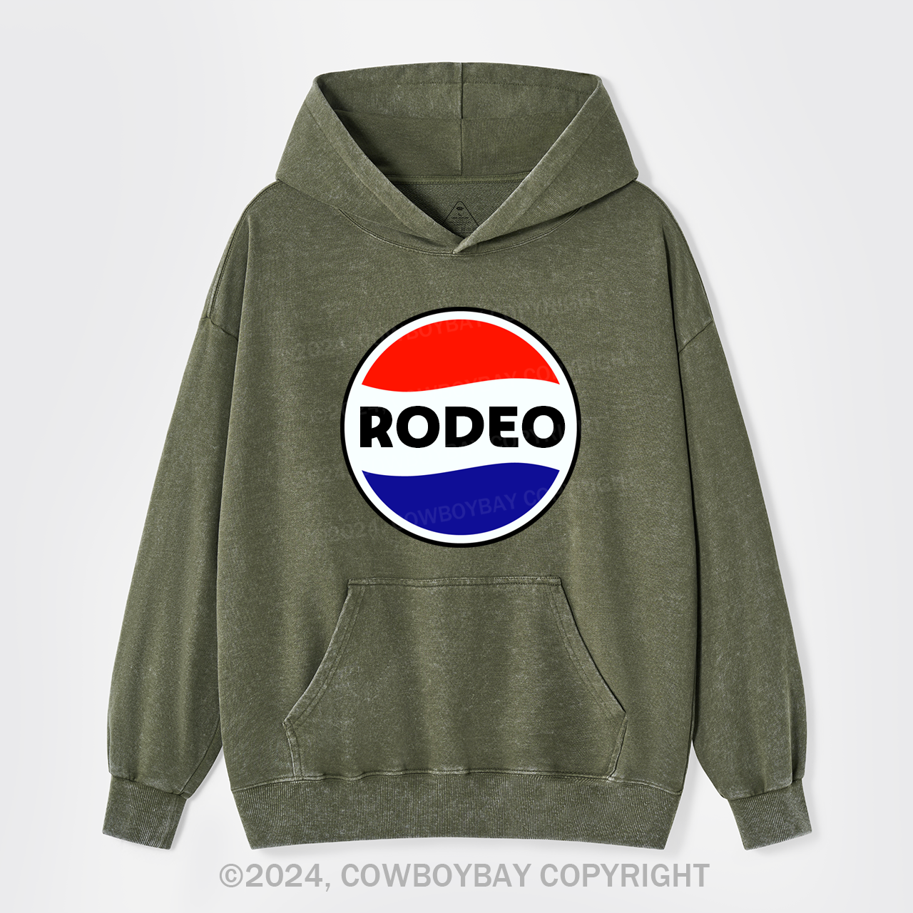 Funny Rodeo Garment-Dye Hoodies