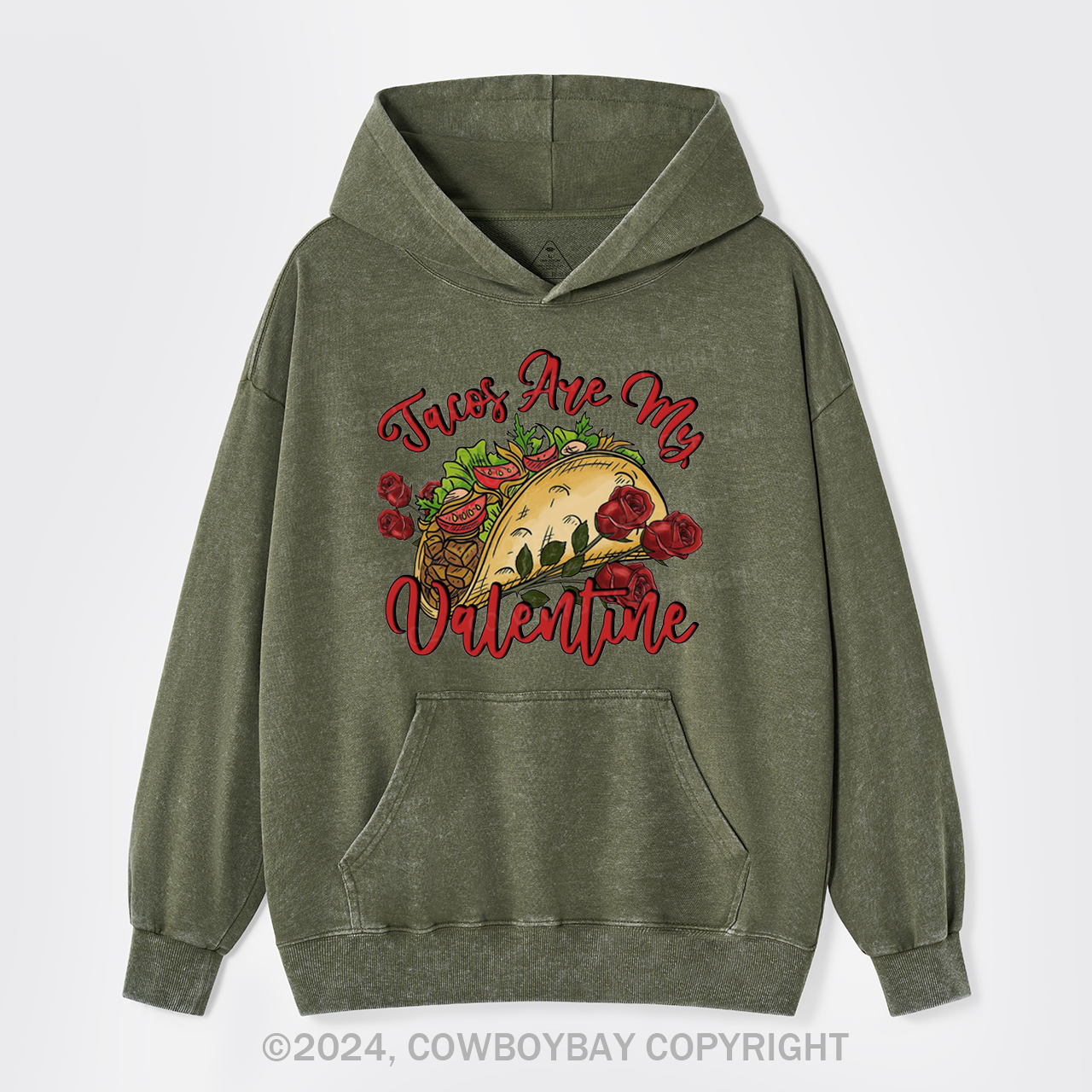 I'm Into Fitness, Fitness Taco In My Mouth Garment-Dye Hoodies