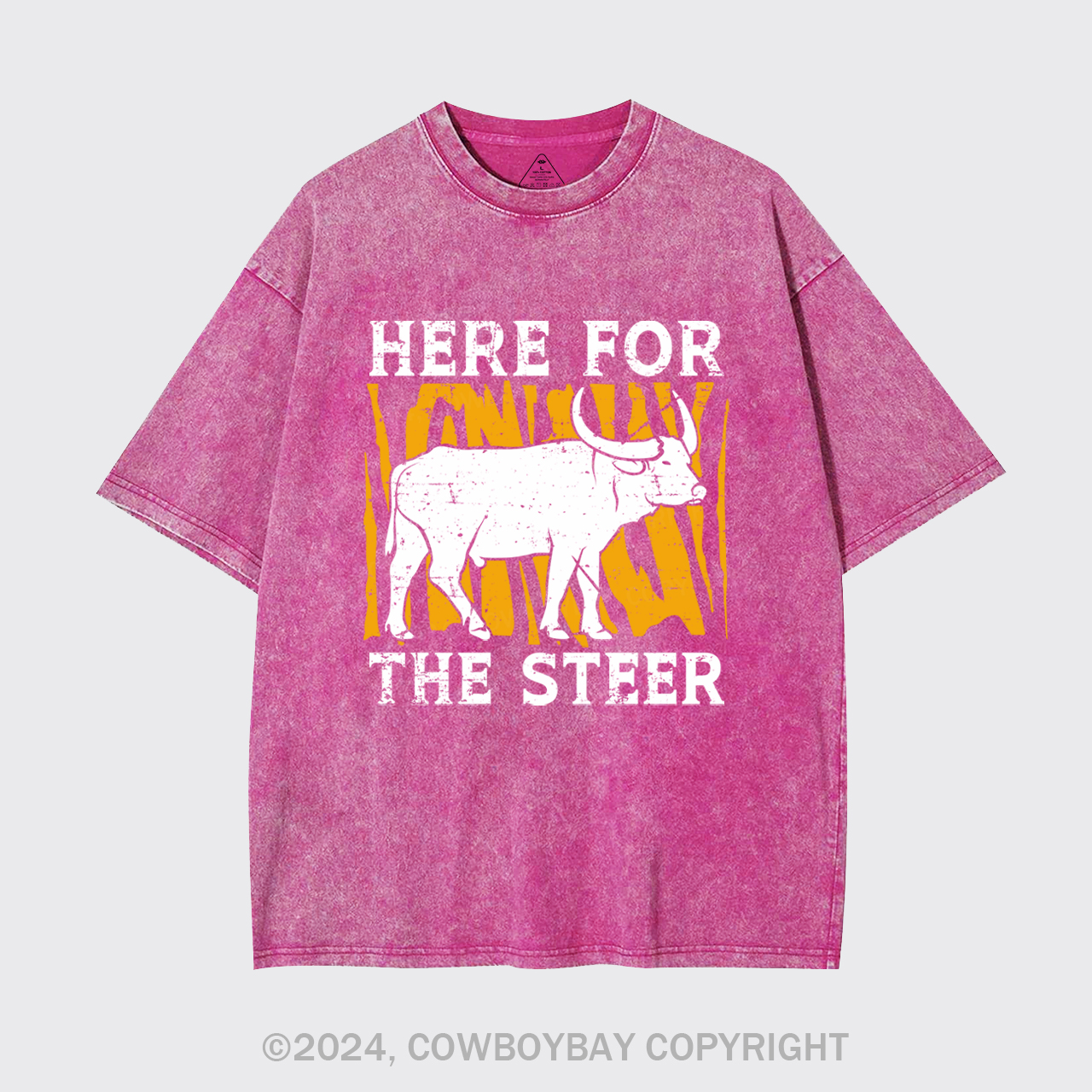 Bull In Arena Steer Wrestler Garment-dye Tees
