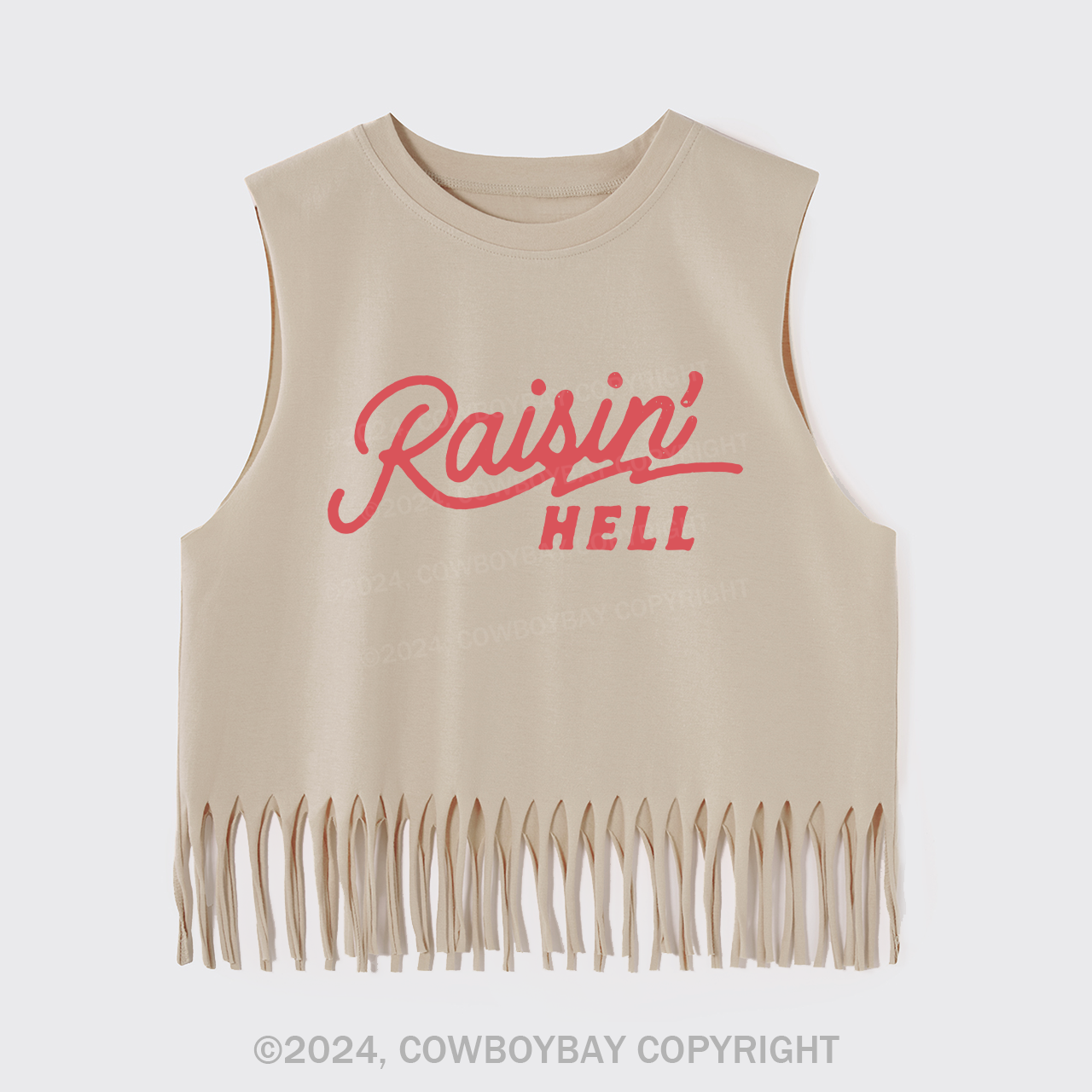 Raisin' Hell Funny & Humorous Fringe Tank
