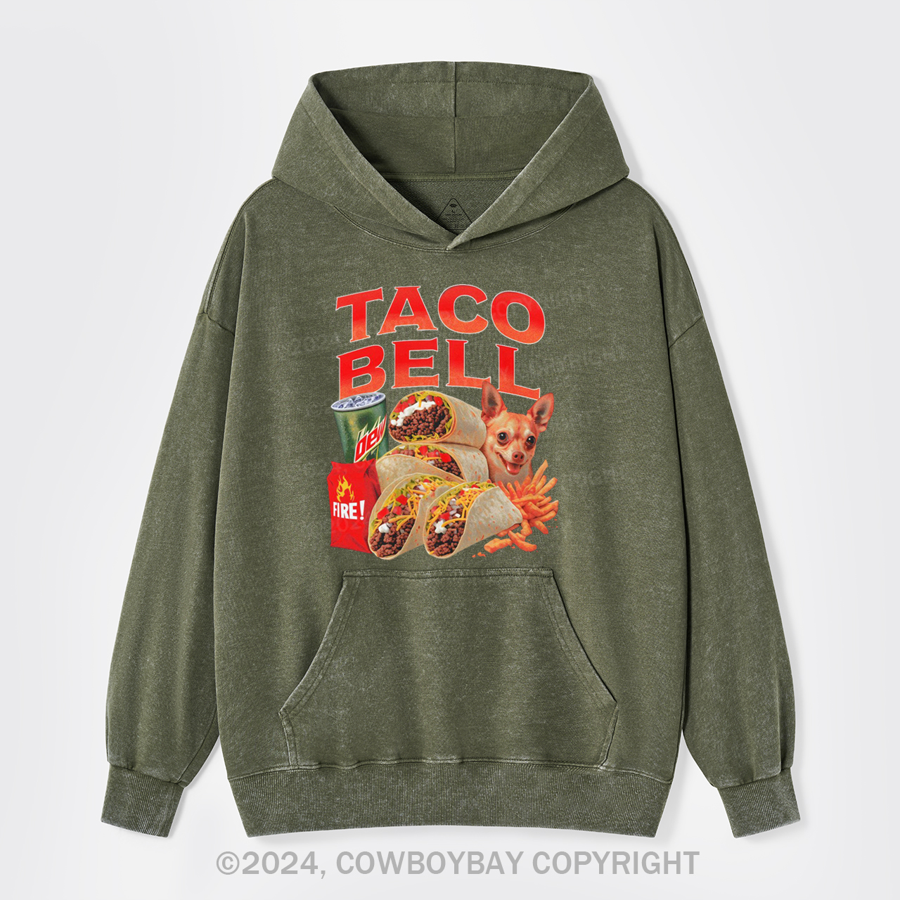 Taco Bell 90's Garment-Dye Hoodies