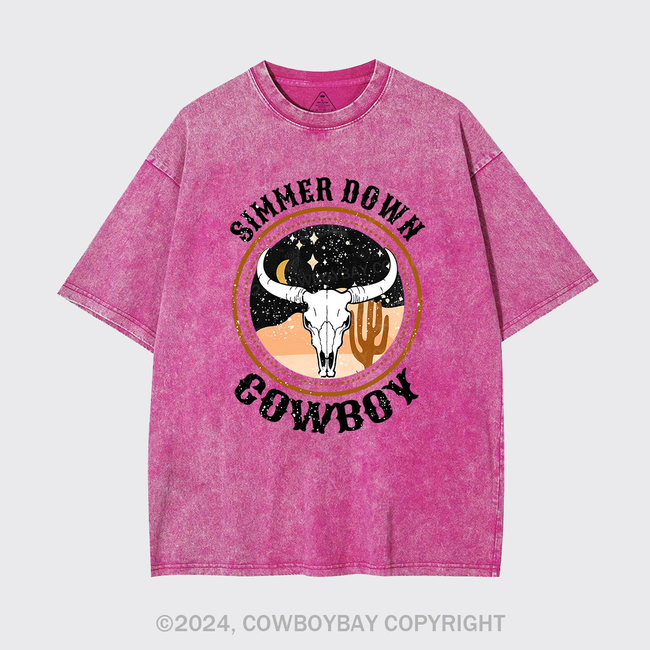 Simmer Down Western Cowboy Garment-dye Tees
