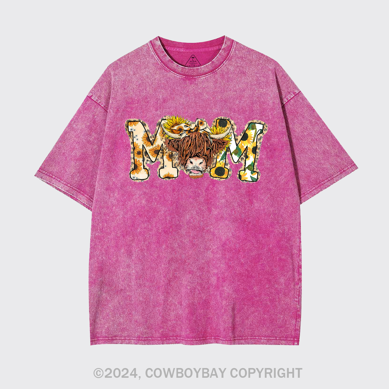 Mom Cow Western Garment-dye Tees