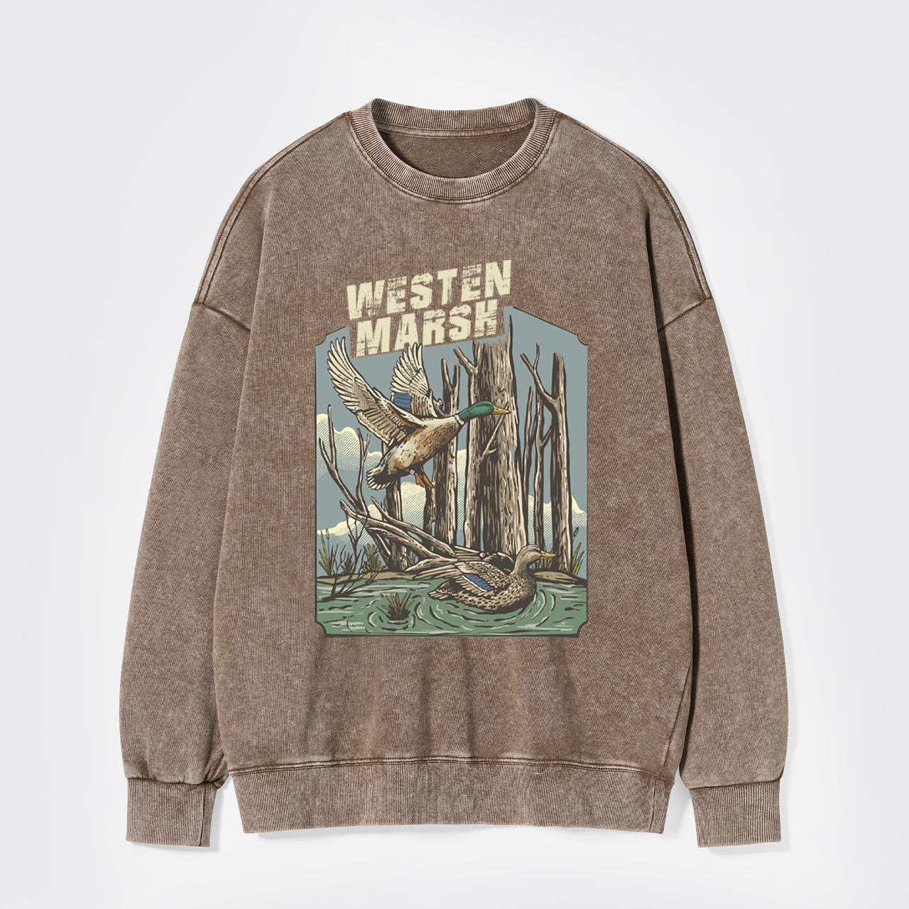Western Marsh Wildlife Washed Sweatshirts
