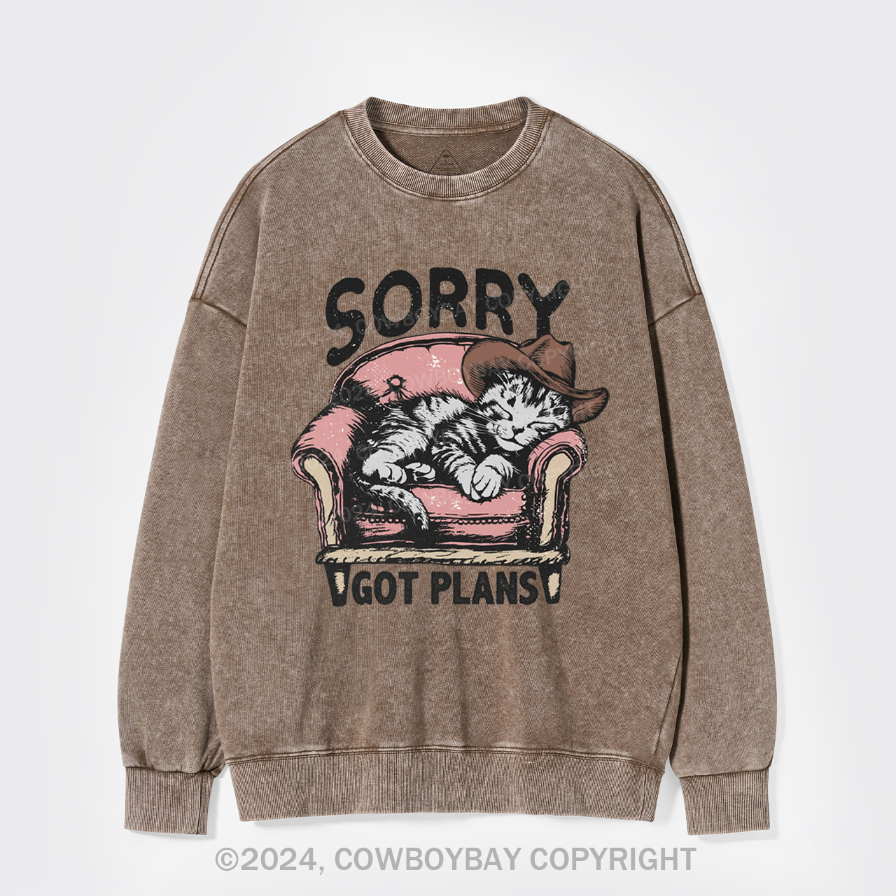 Sorry Got Plans Washed Sweatshirts