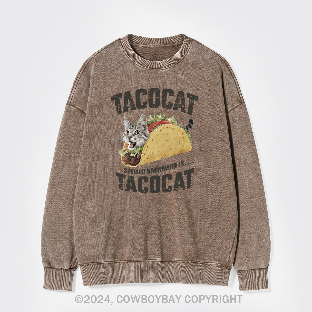 Humorous Foodie Washed Sweatshirts