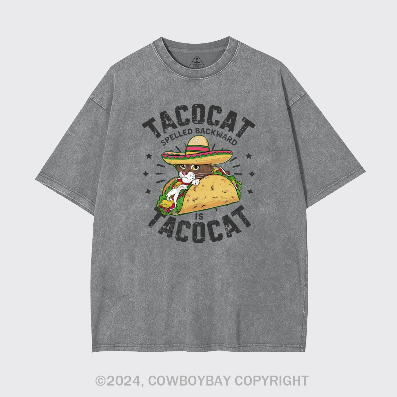 Tacocat Spelled Backward Is Tacocat Garment-dye Tees