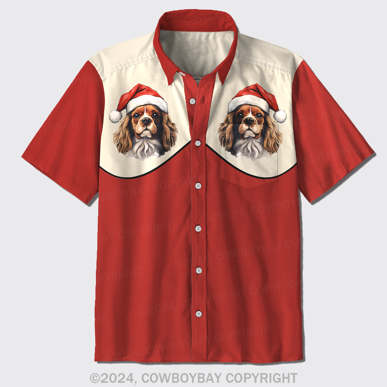 Retro Western Cowdog Button Up Shirts