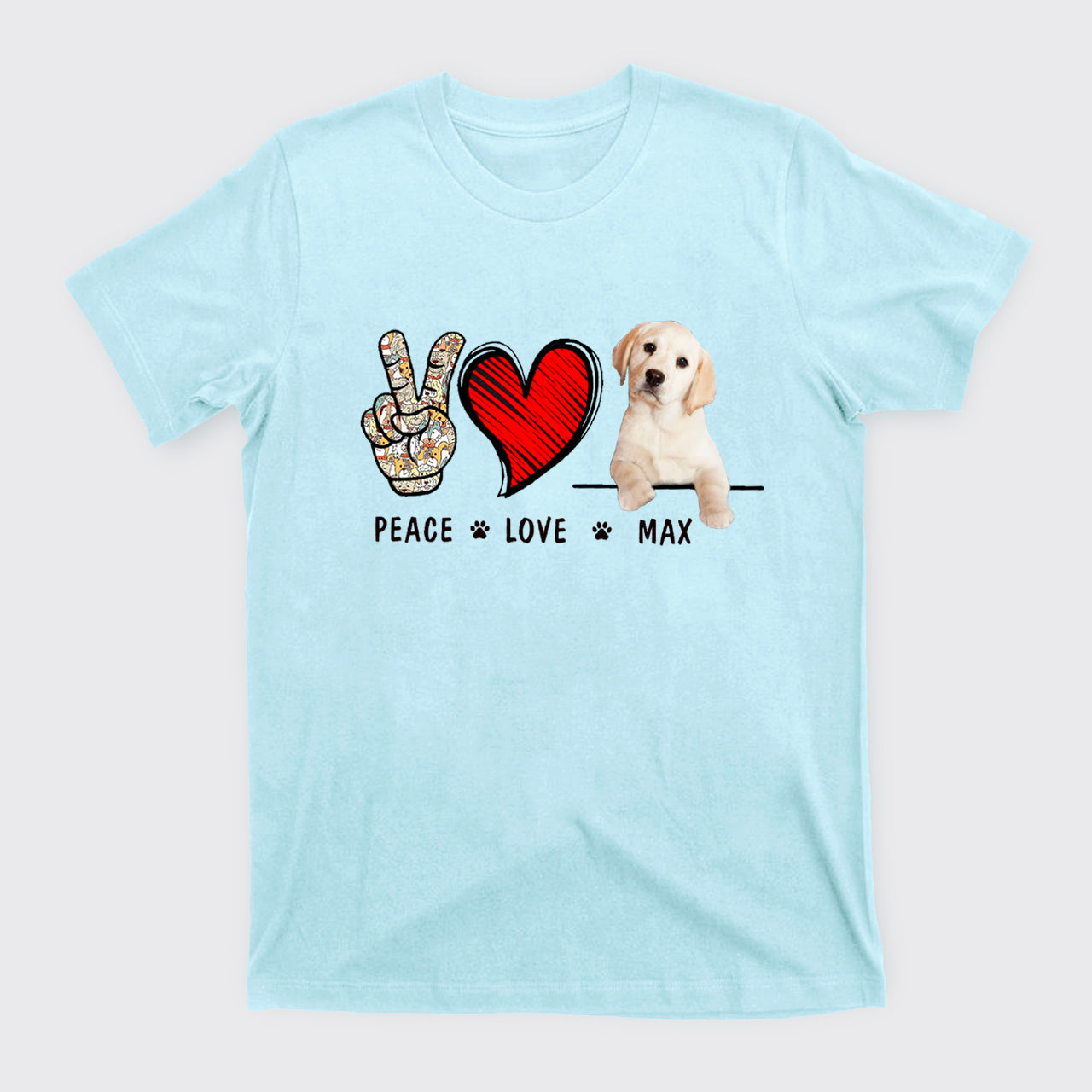 Personalized Peace Love Pet T-Shirts