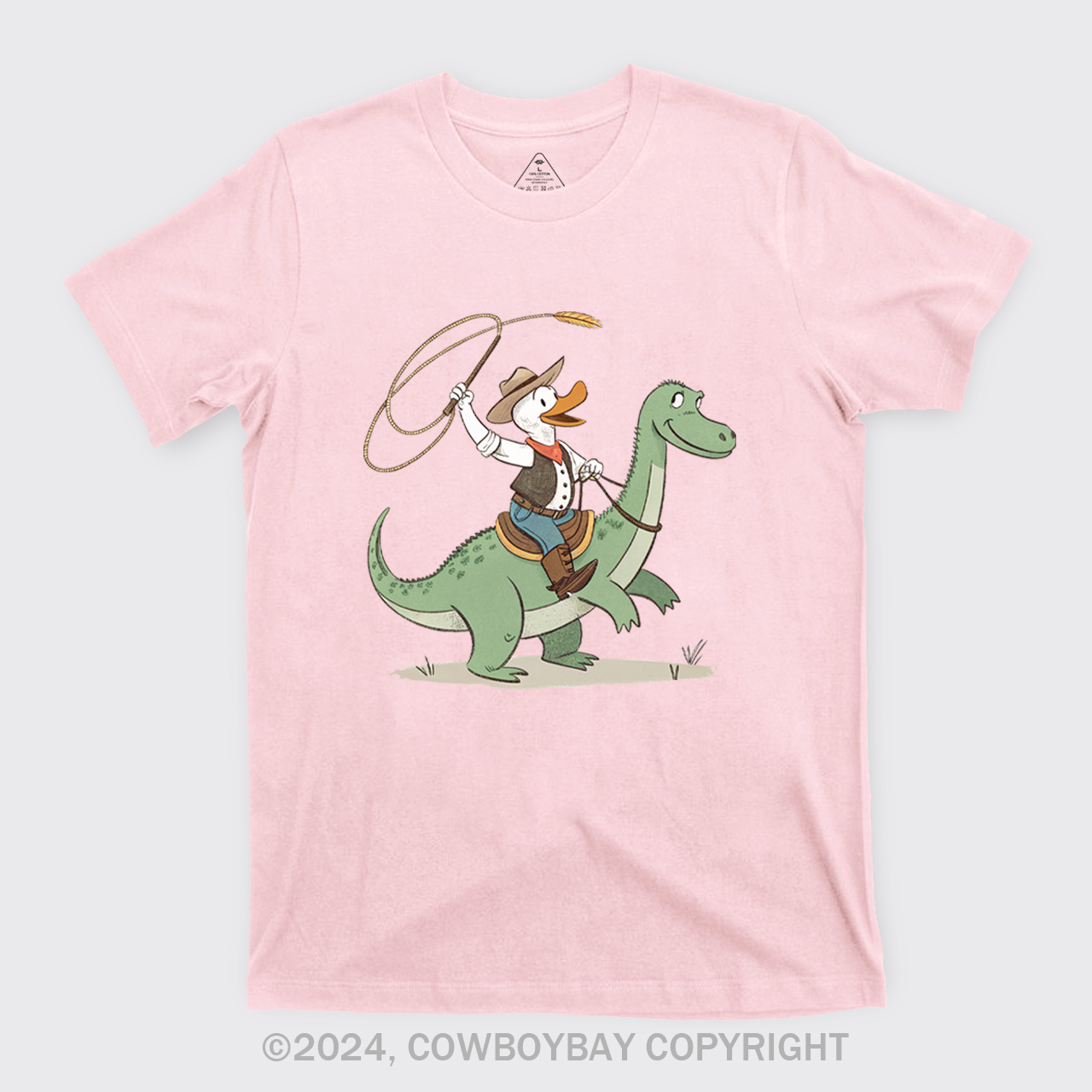 Cowboy Duck Riding Dinosaur T-Shirts