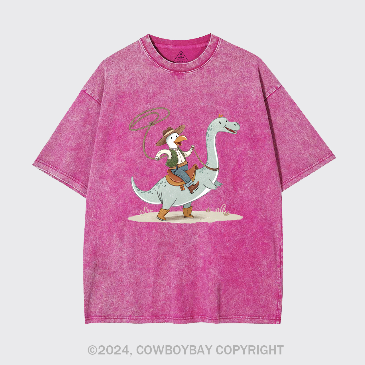 The Dinosaur Wanted To Be A Cowboy Garment-dye Tees