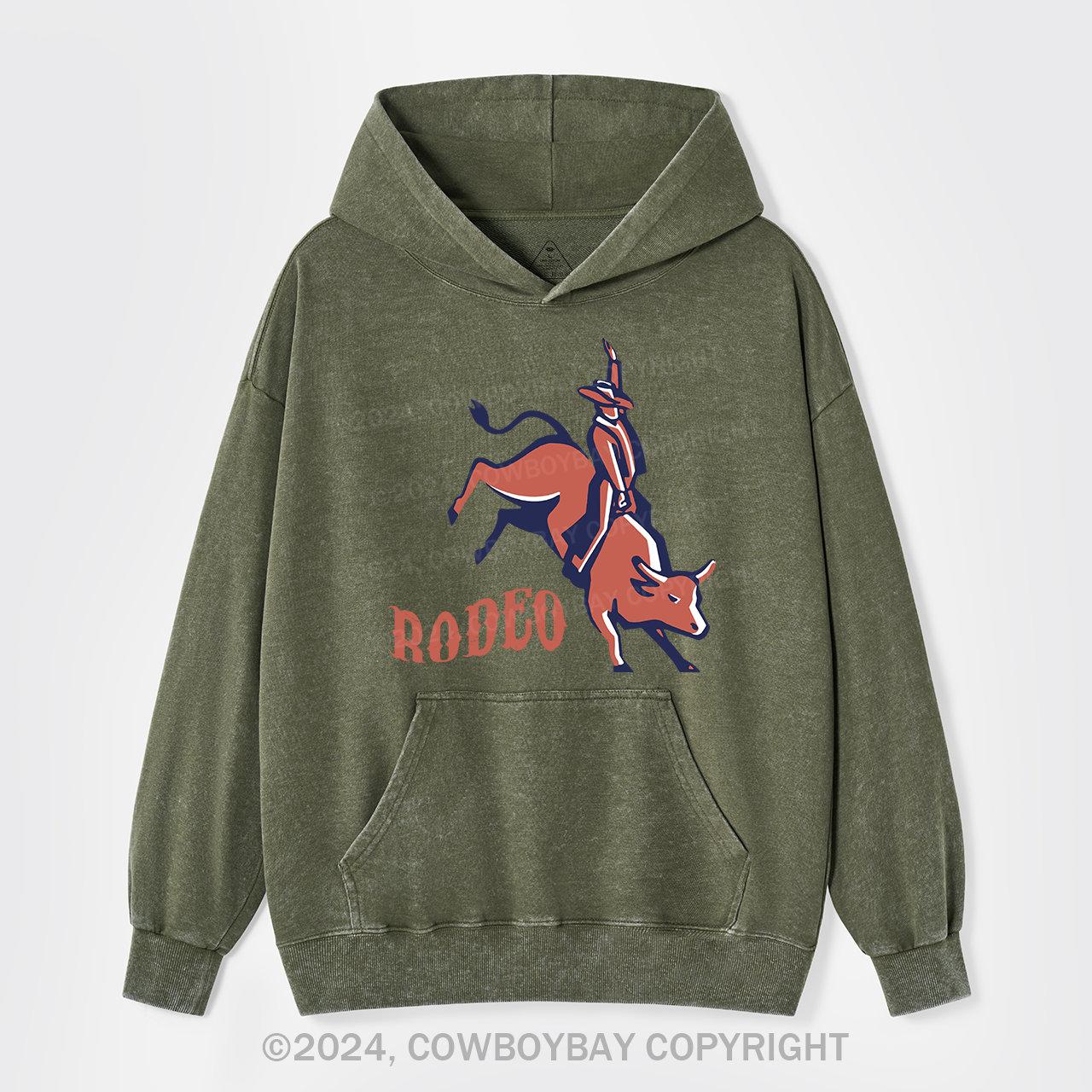 Bull Rider Garment-Dye Hoodies