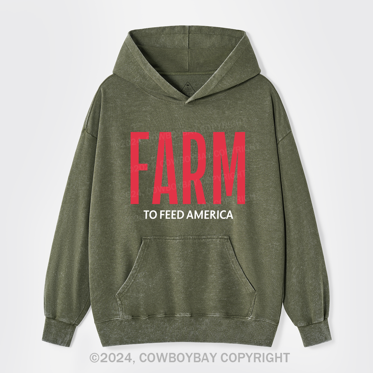 Farm to Feed America Garment-Dye Hoodies